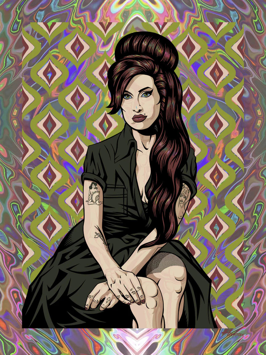Amy Winehouse (Lava Foil) by Justin Hampton