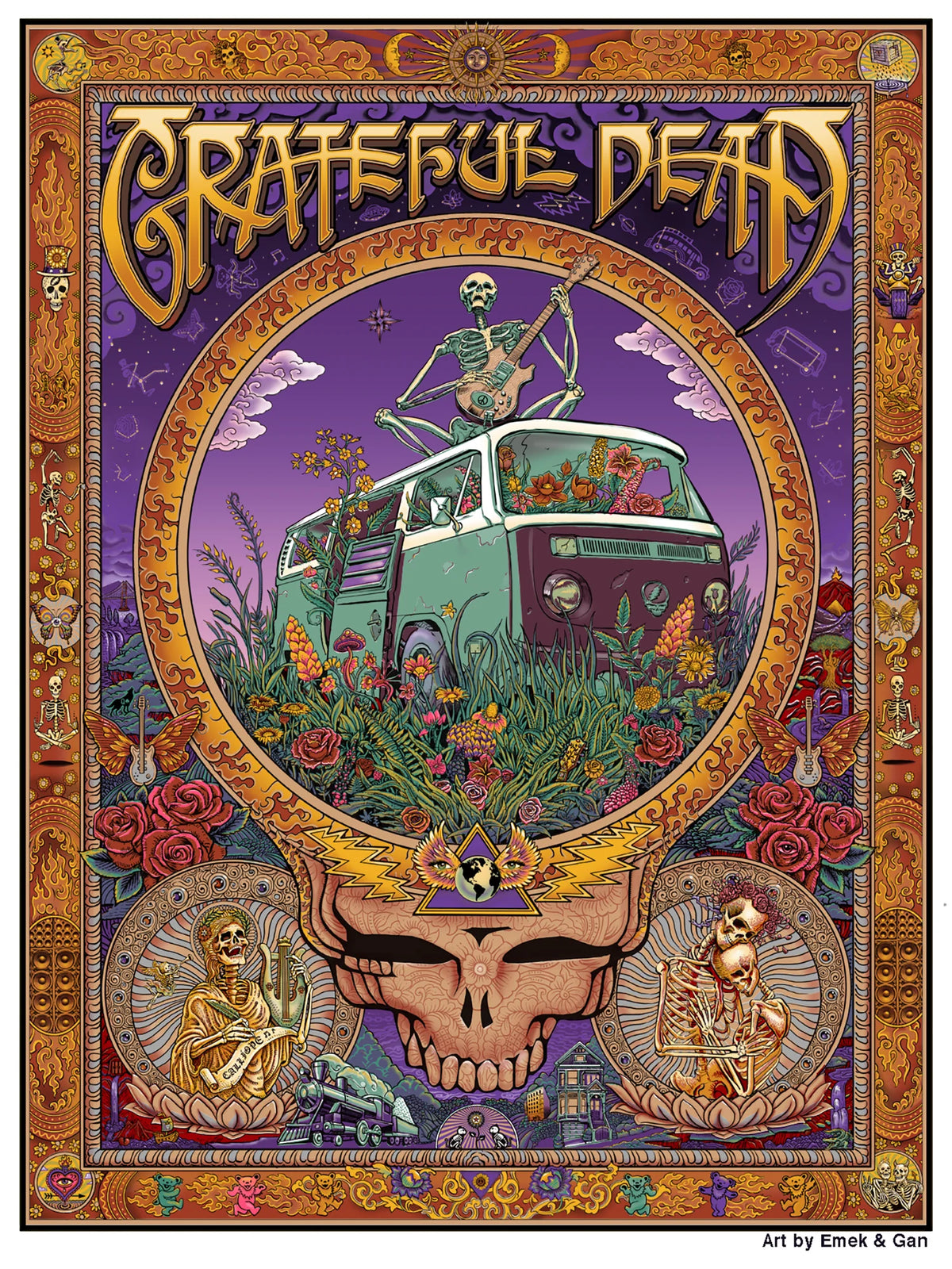 Grateful Dead (Purple Variant) by EMEK / Gan