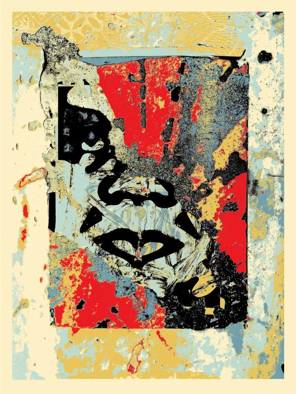 Enhanced Disintegration (Red) by Shepard Fairey