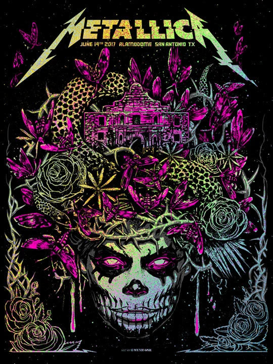 Metallica San Antonio 17 Munk One - AP Speckle Foil by Munk One