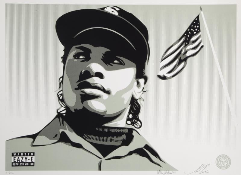 Wanted: Eazy-E Ruthless Villain by Shepard Fairey x Mike Miller