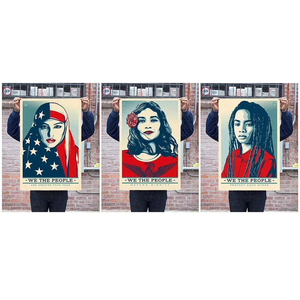 We the People (Unsigned Litho Set) by Shepard Fairey
